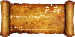 Pratsch Szavéta névjegykártya
